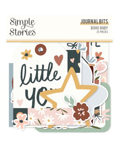 Simple Stories - Die-cuts Journal bits - Boho Baby