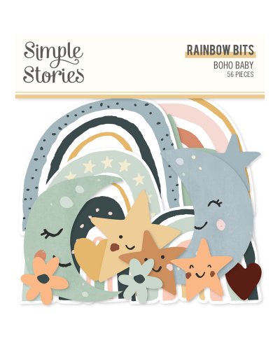 Simple Stories - Die-cuts Rainbow bits - Boho Baby