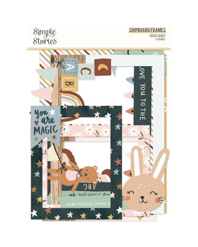 Simple Stories - Cadres Chipboard - Boho Baby