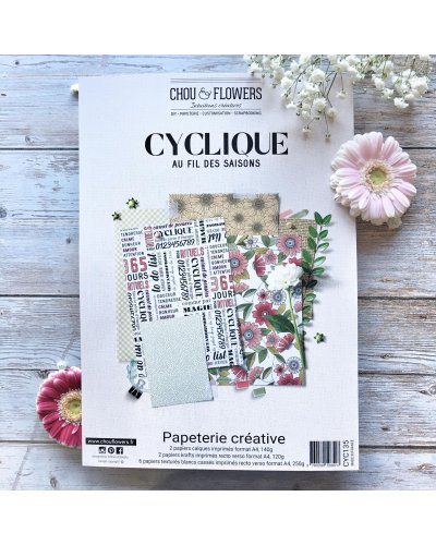 Chou & Flowers - Kit papiers A4 - Cyclique