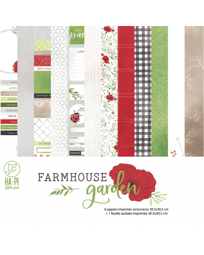 Kit Papiers 30x30 - Farmhouse Garden | Ha.Pi Little Fox