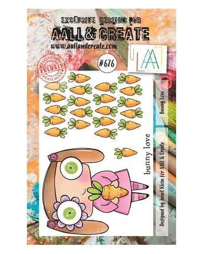 Aall&Create - Tampon clear - A7 Stamp Set #676 - Bunny Love
