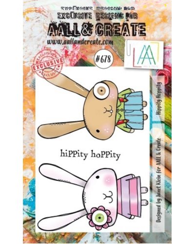 Tampon clear - A7 Stamp Set -678 - Hippity Hoppity | Aall & Create