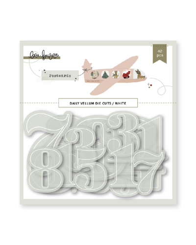 Die-cuts calque - Blanc - Postcards | Lora Bailora