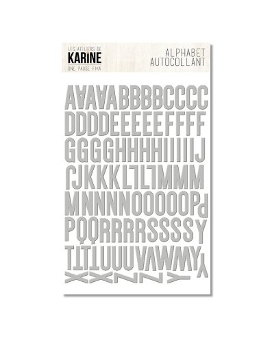 Les Ateliers de Karine - Autocollants Alphabet Gris - Une pause FIKA