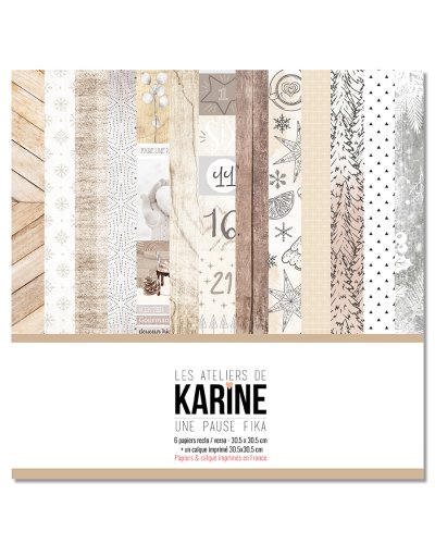 Kit papiers 30x30 - Une pause FIKA | Les Ateliers de Karine