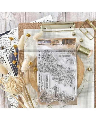Chou & Flowers - Tampon clear - Frise hivernale - Storybook