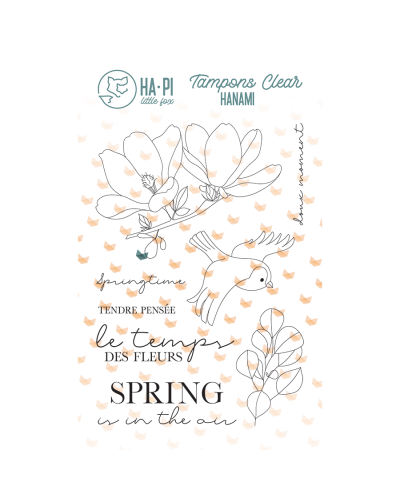 Ha.Pi Little Fox - Tampon clear - Le temps des fleurs - Hanami