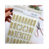 Autocollants Alphabet Chipboard - Moutarde | RitaRita