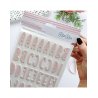 Autocollants Alphabet Chipboard - Rose | RitaRita