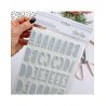 Autocollants Alphabet Chipboard - Bleu | RitaRita