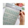 Autocollants Alphabet Chipboard - Mint | RitaRita