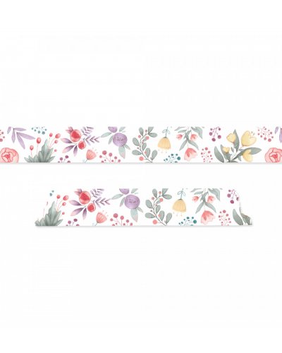 Washi tape - Floral - Chibi en el bosque de Paraes | Mintopía