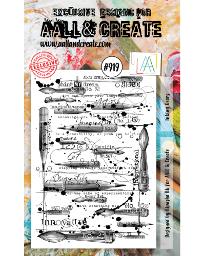 Aall & Create - Tampon clear - A6 Stamp Set #919 - Inking Gears