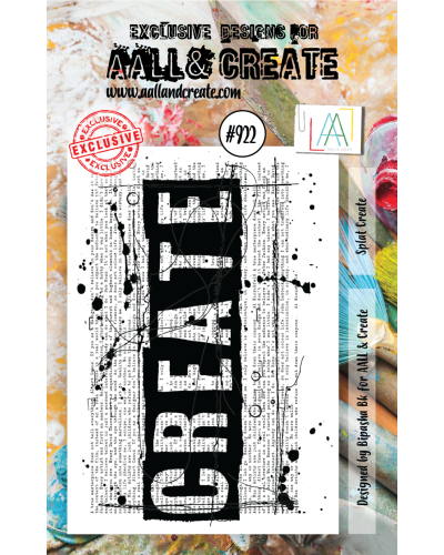 Tampon clear - A7 Stamp Set -922 - Splat Create | Aall & Create
