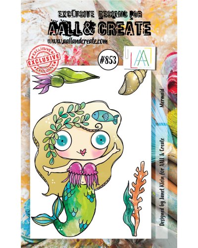 Tampon clear - A7 Stamp Set -853 - Mermaid | Aall & Create