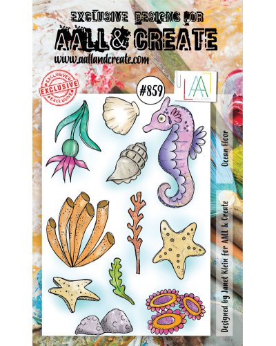 Aall&Create - Tampon clear - A6 Stamp Set #859 - Ocean Floor