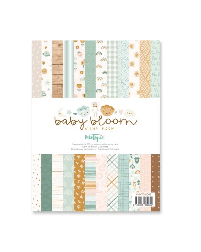 Mintopía - Bloc papiers 15x20cm - Baby Bloom de Wilma Moon