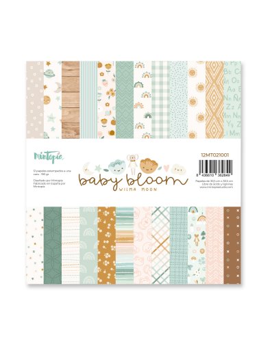 Bloc papiers 30x30 - Baby Bloom de Wilma Moon | Mintopía