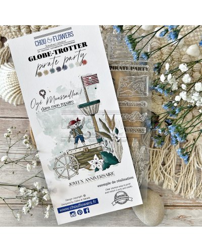 Chou & Flowers - Tampon clear - Pirate party - Globe-Trotter