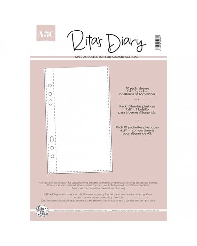 Pochettes 10x20cm Rita´s Diary - A5C