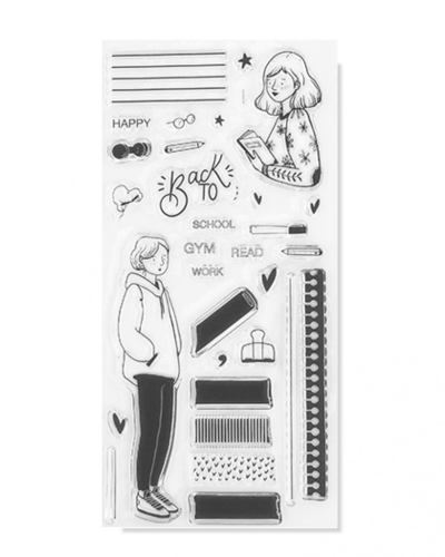 Lora Bailora - Tampon clear Back to - My journal de Mrs Maple
