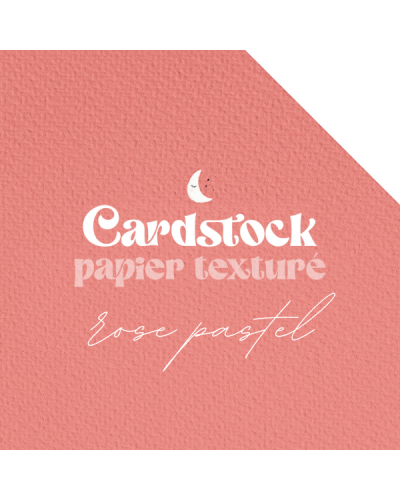 Cardstock - Papier texturé - Rose Pastel | RitaRita