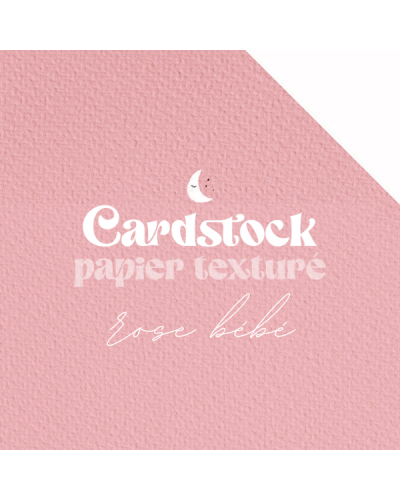 Cardstock - Papier texturé - Rose Bébé | RitaRita