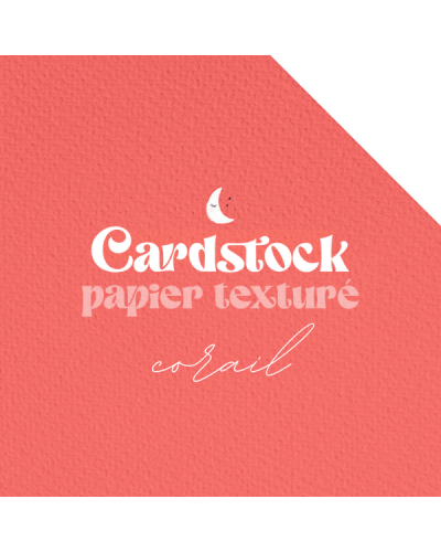 RitaRita - Cardstock - Papier texturé - Corail