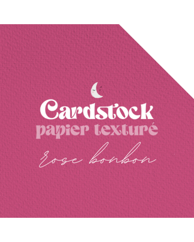 RitaRita - Cardstock - Papier texturé - Rose Bonbon