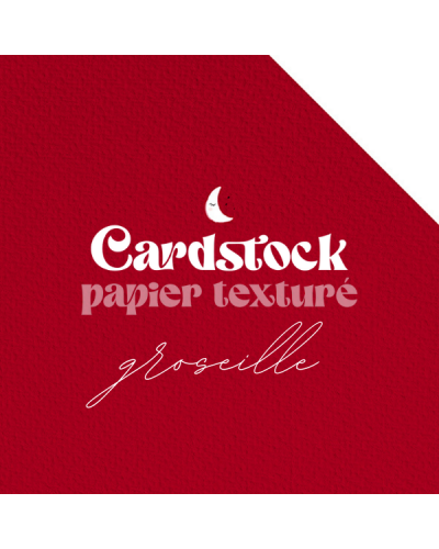 RitaRita - Cardstock - Papier texturé - Groseille