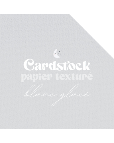 RitaRita - Cardstock - Papier texturé - Blanc Glacé