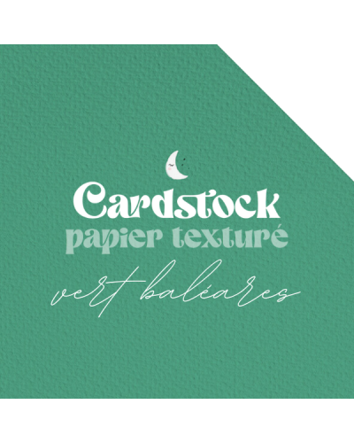 Cardstock - Papier texturé - Vert Baléares | RitaRita