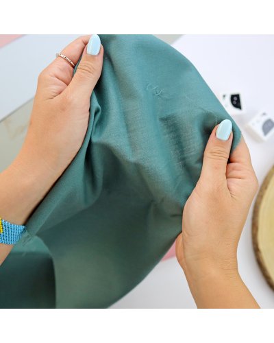 Coupon de tissu - Bleu Canard - Popeline de coton | RitaRita