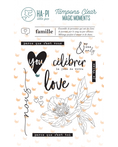 Tampon clear - Célébrer l'amour - Magic Moments | Ha.Pi Little Fox