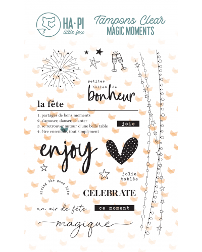 Tampon clear - C'est la fête - Magic Moments | Ha.Pi Little Fox