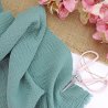 Coupon de tissu - Bleu canard - Double gaze de coton | RitaRita