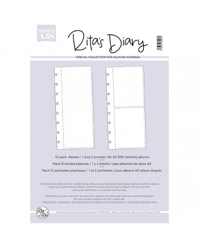 Rita´s Diary - Lot de 10 Pochettes disques 7,5x20cm A5S