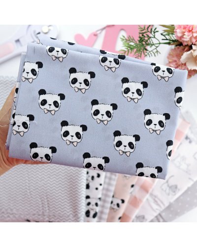 Alúa Cid - Coupon de tissu - Pandas bleus - Panda