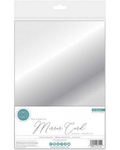 The Essential Mirror Card A4 Silver | Craft Consortium