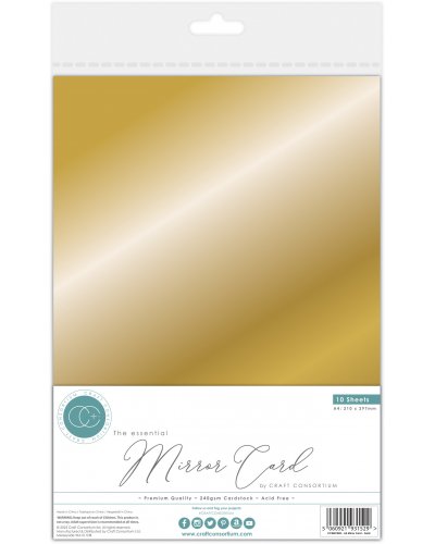 The Essential Mirror Card A4 Gold | Craft Consortium