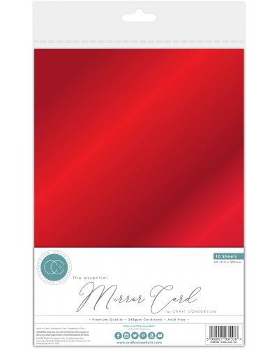 Craft Consortium - The Essential Mirror Card A4 Red 