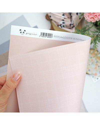 Papier uni 32x45 - Rose peach - Panda | RitaRita