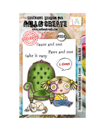 Aall&Create - Tampon clear - A7 Stamp Set #1134 - Paws and Rest