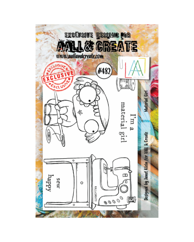 Tampon clear - A7 Stamp Set -482 - Material girl | Aall & Create