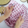 Coupon de tissu - Vichy rose - Coton tissé | RitaRita