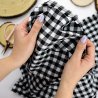 Coupon de tissu - Vichy noir - Coton tissé | RitaRita