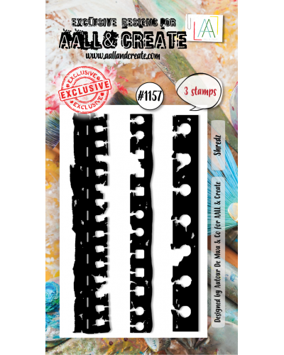 Tampon clear - A8 Stamp Set -1157 - Shredz | Aall & Create