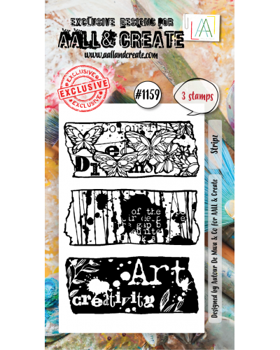 Aall&Create - Tampon clear - A8 Stamp Set #1159 - Stripz