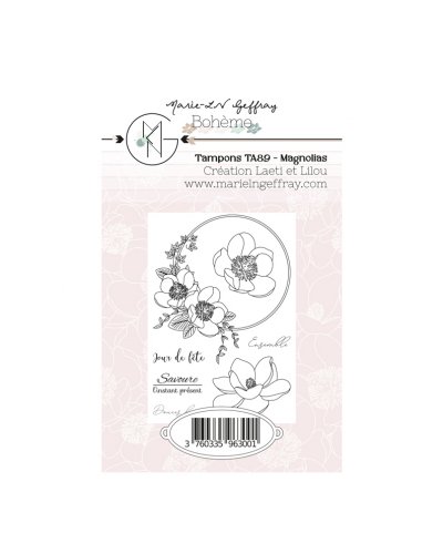 Tampon clear A6 - Magnolias - Bohème | Marie-LN Geffray